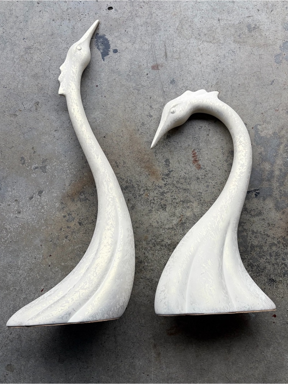 Egret Herons / Swans Vanguard Studio Accents USA Mid Century 1960s MCM